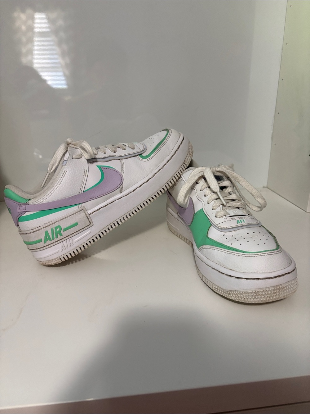 Nike Air Force 1’s Low-Top Women’s - Mint Green & Lavender Accents
